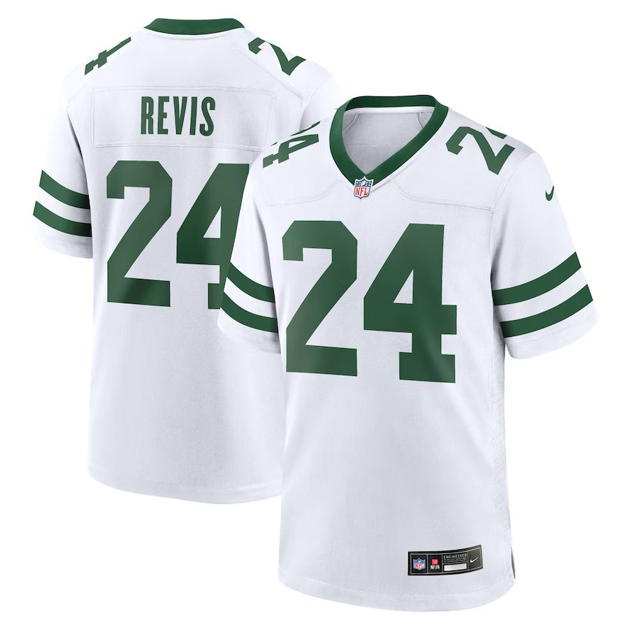 Men New York Jets #24 Darrelle Revis Nike White Legacy Retired Player Game NFL Jersey